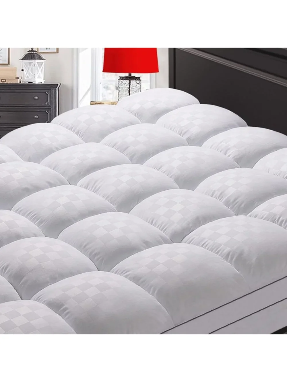 Extra Thick Queen Mattress Topper, Cooling Pad for Back Pain, Deep Pocket 8-21